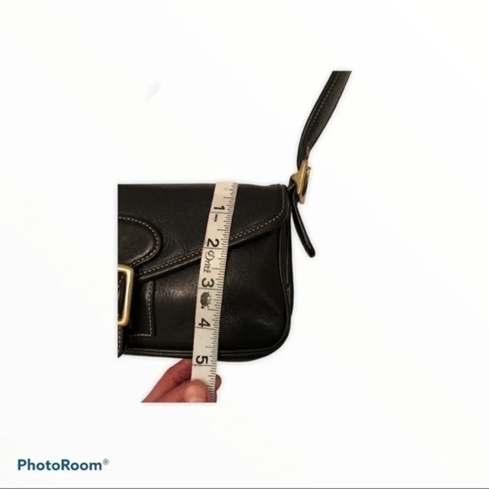 Coach ultra rare vintage Y2K mini black leather soho flap bag 9127